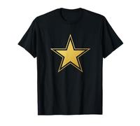 Camiseta negra con estrellas doradas: camisa negra estrella dorada linda Camiseta