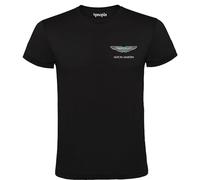 Camiseta Negra con Logo de Aston Martin para Hombre - 100% Algodón, Disponible en Tallas S M L XL XXL: Estilo y Comodidad en Cada Paseo (L)