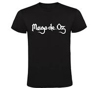 Camiseta Negra con Logotipo de Mägo de Oz Hombre 100% Algodón Tallas S M L XL XXL Mangas Cortas (L)