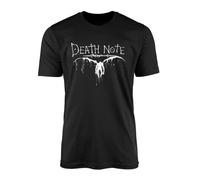 Camiseta negra de Death Note - Anime Manga Comic Cosplay Inspirado Arte Japonés Misterio Libro de suspenso Luz Kira Shinigami Ryuk Adulto Adolescente Regalo Regalo, Black Prime, 42