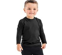 Camiseta Negra de Manga Larga para Bebés - Prenda de algodón 100%, cómoda, Suave, cálida y Tacto Agradable (18 Meses)