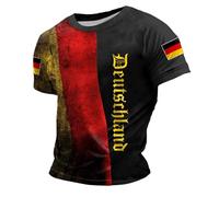 Camiseta Negra Hombre - Camiseta De Hombre Camiseta de manga corta con cuello redondo informal cómoda y moderna con estampado de tanque alemán Tiger de la Segunda Guerra Mundial y Europa para hombre