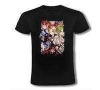 Camiseta Negra mushoku Tensei rudeus jobless Reincarnation Serie Moda Verano Tshirt
