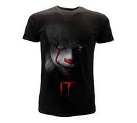Camiseta Negra Payaso IT Cara del Payaso Stephen King Película Oficial Original 2017