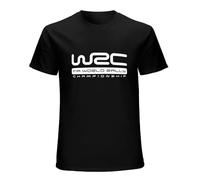 Camiseta Negra WRC World Rally Championship Men's T-Shirt Unisex Black Cotton Print tee Shirts M
