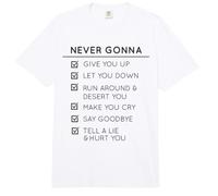 Camiseta Never Gonna Give You Up, para Hombre y Mujer Comfort Colors Adult Heavyweight T-Shirt
