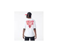 Camiseta new era nba script oversized chicago bulls blanco unisex L