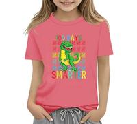 Camiseta niña,100th Day of School Celebration For Girls and Boys Kids T Shirts Fun Colorful Numbers Top Transparente Encaje (Hot Pink, 12-13 Years)