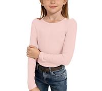 Camiseta niña,Camiseta Rosa niña,Camisa de Manga Larga para s, Cuello, Ajustado, Informal de Punto Acanalado El Topo Quería Saber Quién Había Aquello En Su Cabeza (Pink, 11-12 Years)