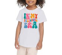 Camiseta Niña Manga Larga Top Deportivo - Ropa de Verano para niños pequeños niño y niña Camisa para el Primer día de Clases Camisa en mi Preescolar Camisetas para guardería (White 3-4 Years)