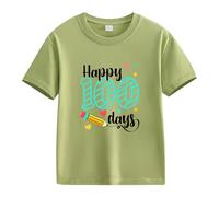 Camiseta niña,Spring and Autumn New Fashionable Cute Print Comfortable Version of The Girls Printed T Shirt Tope Apertura Tapa (Green, 4-5 Years)