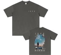 Camiseta Ninho Jefe Album Vintage Gráfica | Hombre Oversize Hip Hop Streetwear Algodón para Fans-Dark Gray||XX_s