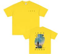 Camiseta Ninho Jefe Album Vintage Gráfica | Hombre Oversize Hip Hop Streetwear Algodón para Fans-Yellow||XX_l