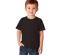 Camiseta niño básica Manga Corta - Camiseta Blanca niño 100% algodón -, Punto Liso 155 g/m² - Pack 1, 5 o 10 Unidades, Uso Diario o Colegio (FR/ES, Edad, 11 años, 12 años, Regular, 1, Negro)