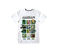 Camiseta niño Creeper Minecraft - Camiseta niño blanca de algodón con impresión oficial - Camiseta niño Gadget Minecraft - Idea regalo Gamer Videojuego, Color blanco., 6 años