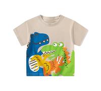 Camiseta Niño Deporte T-Shirt Slim Fit - Camisetas de Manga Corta para niños, Ropa Verano con Dinosaurios Animados, bebés (1 a 10 años)