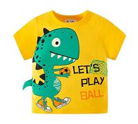 Camiseta Niño Divertido T-Shirt Kids - Niños pequeños bebés niñas Verano Animados Dinosaurio Manga Corta Cuello Redondo Camisetas Tops Ropa para Trajes