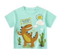 Camiseta Niño España T-Shirt Personalizada - Camisetas de Manga Corta para niños, Ropa Verano con Dinosaurios Animados, bebés (1 a 10 años)
