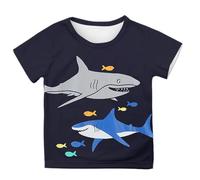 Camiseta Niño Manga Cort T-Shirt Estampada - Tops para niños Ropa Exteriores Activos Diseño de Cuello Redondo Aventuras Verano Fácil Lavado Mano Combina Bien con Zapatillas