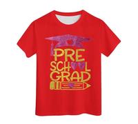 Camiseta Niño Manga Larga Algodon- Camisetas para Niños graduación jardín Infantes : último día Clases s 2025 graduación Preescolar (Red 6-7Y)