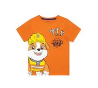 Camiseta Niño Patrulla Canina | Camisetas Niño Rubble | Camiseta Manga Corta | Naranja 18-24 Meses