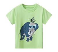 Camiseta Niño Rockero T-Shirt One Piece - Camiseta de Manga Corta con Estampado Elefante para niños, Verano, Informal, Animales