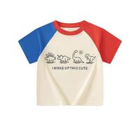 Camiseta Niño Rockero T-Shirt One Piece - Camisetas de Manga Corta para niños, Ropa Verano con Dinosaurios Animados, bebés (1 a 10 años)