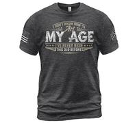 Camiseta No Sé Cómo Comportarme Según Mi Edad, Dicho Gracioso Vintage T-Shirt Cómodo Manga Corta Deporte Shirts para Senderismo Running Viajes S