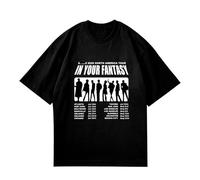 Camiseta NORT AMERICA TOUR 2025 IN YOUR FANTASY Camisa unisex de algodón estampada(Black,M)