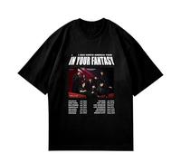 Camiseta NORT AMERICA TOUR 2025 IN YOUR FANTASY Camisa unisex de algodón estampada(Black3,3XL)