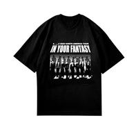 Camiseta NORT AMERICA TOUR 2025 IN YOUR FANTASY Camisa unisex de algodón estampada(Black4,M)
