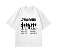 Camiseta NORT AMERICA TOUR 2025 IN YOUR FANTASY Camisa unisex de algodón estampada(White,L)
