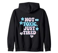 Camiseta Not Toxic Just Tired Pastel con Cita de una Estrella Triste Sudadera con Capucha