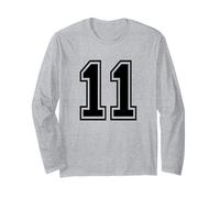 Camiseta número 11 para un Feliz cumpleaños número 11 Twin Day Manga Larga