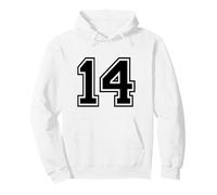 Camiseta número 14 para un Feliz cumpleaños número 14 Sudadera con Capucha