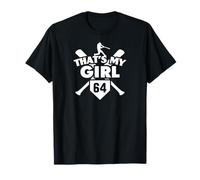 Camiseta número 64 de Baseball Mom Dad That's My Girl #64 Camiseta