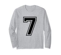 Camiseta número 7 para un Feliz séptimo cumpleaños Twin Day Manga Larga