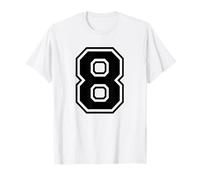 Camiseta número 8 para un Feliz 8º cumpleaños Twin Day Camiseta