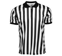 Camiseta Oficial de árbitro, Traje de árbitro de Fútbol, Camiseta de árbitro a Rayas Blancas y Negras con Cuello Invertido, Referee T Shirt, Camisa de árbitro Hombre para Fútbol, Baloncesto y Hockey