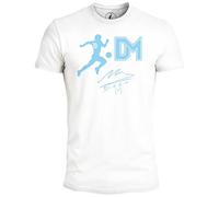 Camiseta Oficial de Maradona - DM White Edition - Tshirt Unisex de Algodón, Manga Corta. Corte Regular para Adulto y Niño L