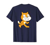 Camiseta Oficial de Scratch Logo Programming Language Camiseta, Hombre, Azul Marino, 3XL