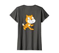 Camiseta Oficial de Scratch Logo Programming Language Camiseta, Mujer, Asfalto, L