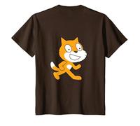 Camiseta Oficial de Scratch Logo Programming Language Camiseta, Niños, Marrón, 3 años