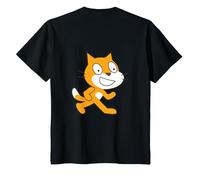Camiseta Oficial de Scratch Logo Programming Language Camiseta, Niños, Negro, 6 años