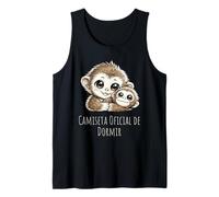 Camiseta Oficial para Dormir Mono Adorable Pijama Abrazo Camiseta sin Mangas