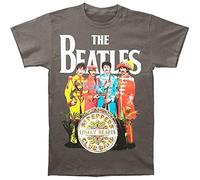Camiseta Oficial The Beatles Sgt Pepper Print (Gris)