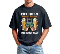 Camiseta Oktoberfest para hombre, diseño de letras, estampado divertido, camisas de cerveza, cuello redondo, manga corta, informal, deportiva, camiseta muscular, festival, fiesta, O Navy, XXL