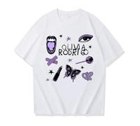 Camiseta Olivia Rodrigo Guts World Tour Camiseta Estampada Camiseta Informal De Calle Camiseta Deportiva De Manga Corta Camiseta para Hombres Y Mujeres XS-3XL-Black||XS