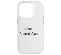 Camiseta Omnia Vincit Amor - Love Conquers All Latin Quote Carcasa para iPhone 14 Pro