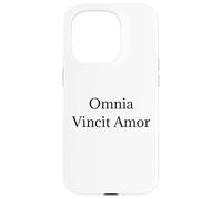 Camiseta Omnia Vincit Amor - Love Conquers All Latin Quote Carcasa para iPhone 15 Pro